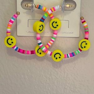 💥Jenna Multicolor Smiley Face Hoop Earrings